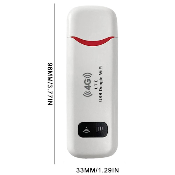 150 Mbps 4G LTE WIFI USB-dongel Mobilt bredbandsmodem Olåst SIM-kort P6W0
