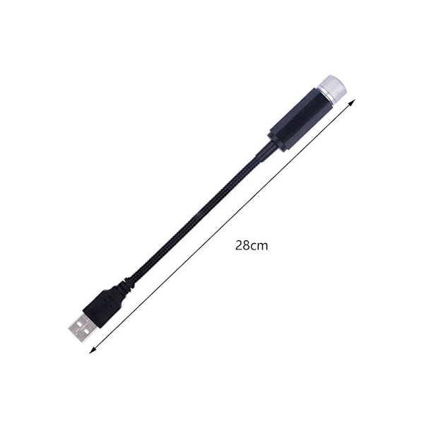 USB Bil Atmosfär Lampa Interiör Ambient Stjärnljus Stjärnklar Himmel LED Projektor Het