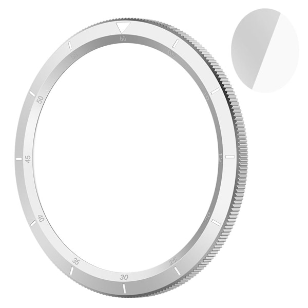 Metallram för Xiaomi Watch S4 S3 Skydd med Film Klockfodral för Klockram W1b5 Silver scale For Xiaomi Watch S4 S3