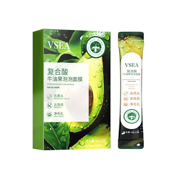 1 låda Avokado Bubble Rengörande LermaskAU Z2P6