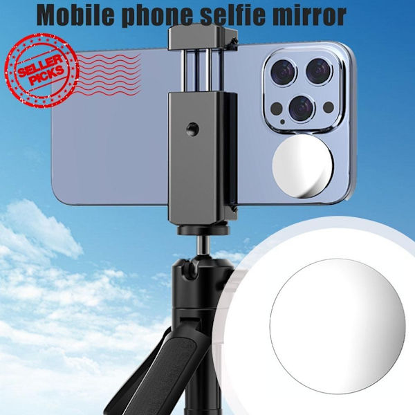 Kompakt Självhäftande Spegel Smartphone Selfie Vlog Spegel För Telefon Metallplattor För Selfie För D8r8