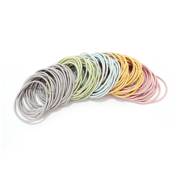 Hög elastisk gummiband hårsnöre färg tjej hästsvanshållare black one-size