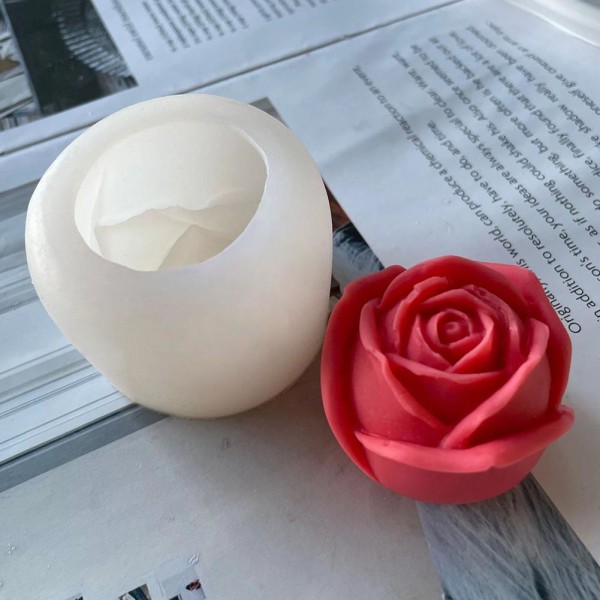 IUYQY 3D Blomma Molds Rose Form Ljusform Form Fonda 50-2047-d white 2047