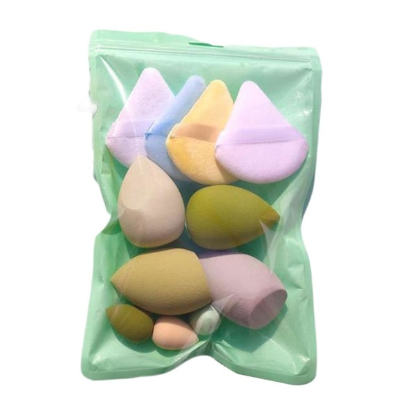 11 st Sminksvampar Set Kosmetisk Puff Multifunktionellt Skönhetsägg purple 11pcs