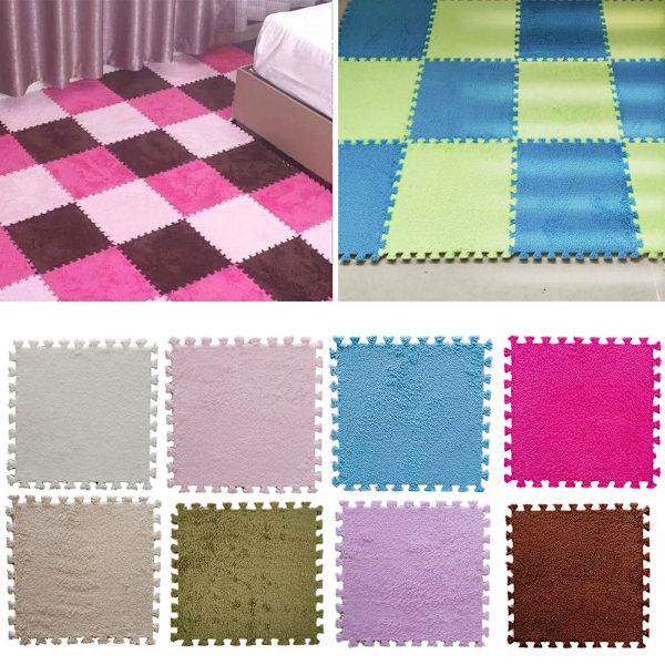 Mockasömnad Matta Mjuk Plysch Matta Heminredning Mattor För Barn Dekor Sovrum S7Q0 rose red 1pcs