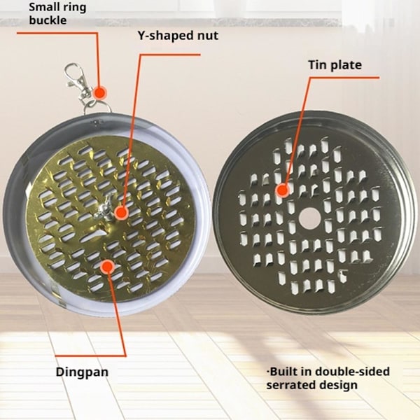 Myggspiralbricka Lätt att rengöra Myggspirallåda Hängbar Undvik brännskador Hot L7 Golden 1pcs