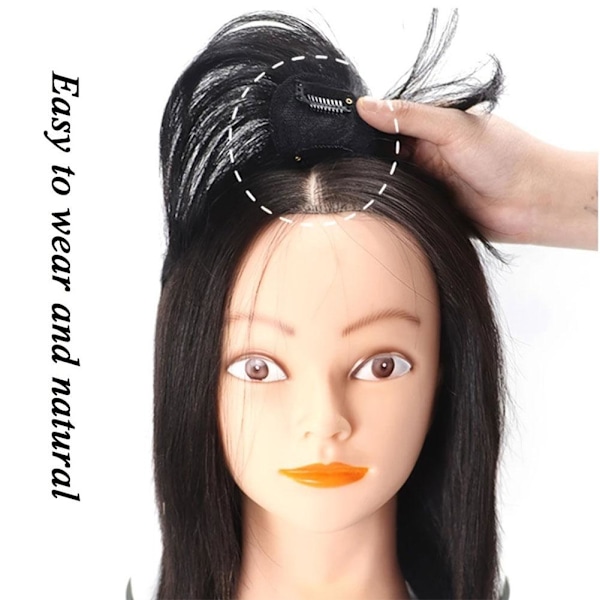 Falsk lugg, fashionabla 3D-luftluggar, hårpatch, peruklugg, het I3 O5K1 K8J9 Dark brown One-size