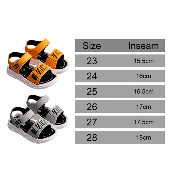 Barnsandaler Halkfria Mjuka Bottnar Strandskor Pojkar Bästa Sommarsandaler E9X6 gray 23