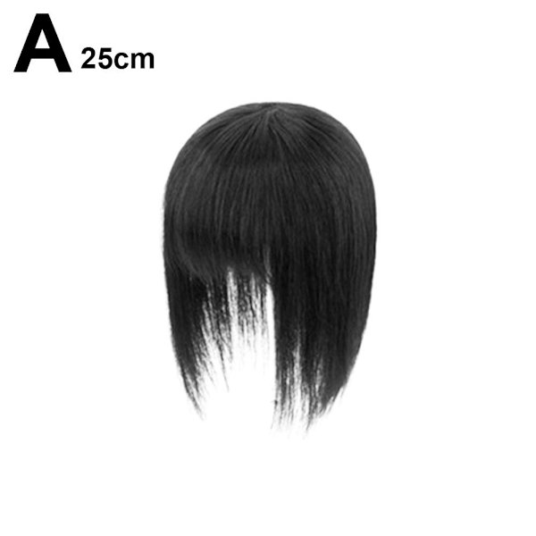 Hårstycke med luftig lugg, glest täckt och ultra-ny S2 M4T6 G5N3 Natural black 25cm