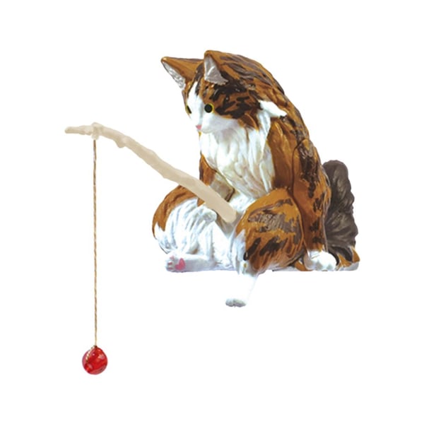WAGA Kawaii Resin Cat Ornaments, Aquarium Ornament, Miniature Anim E One-size