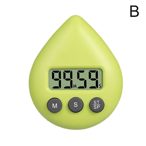 Duschtimer för barn och vuxna, digital duschtimer, vattentät Ene light green without  battery