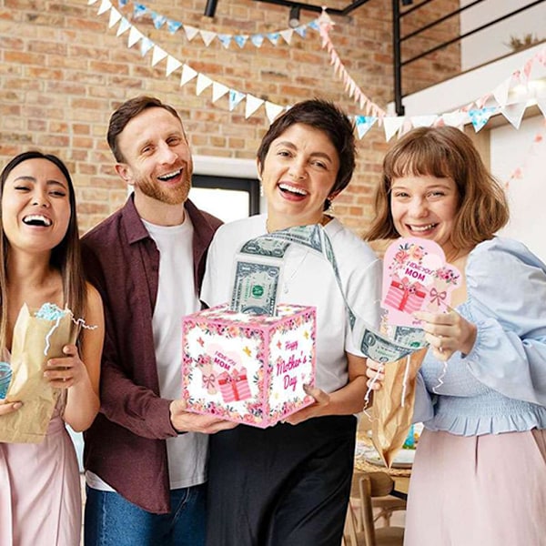 Mors Dag Pengalåda för Kontantgåva Dra Pengarulle Presentförpackning Su