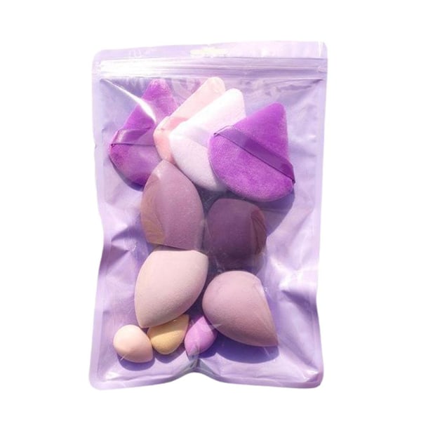 11 st Sminksvampar Set Kosmetisk Puff Multifunktionellt Skönhetsägg purple 11pcs