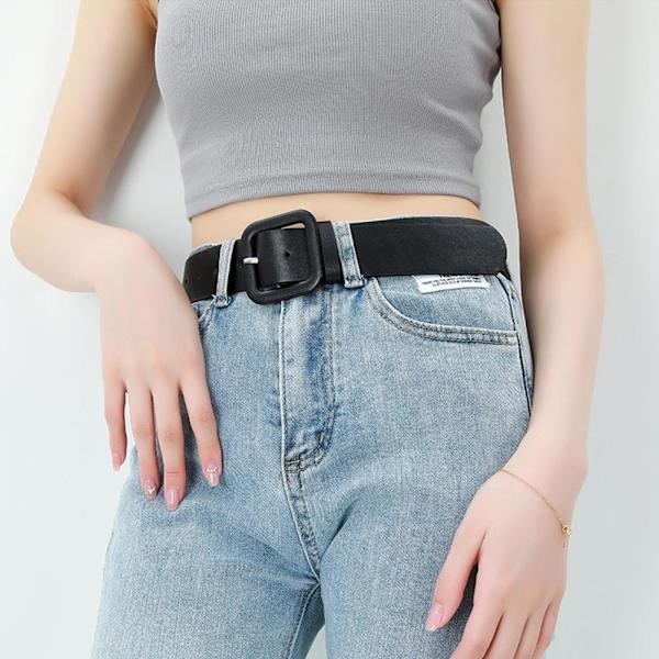 Läderbälte för kvinnor, godisfärg, avslappnat midjebälte, Tali-bälte, Pinggang-bälte, Wanita U7 yellow one size