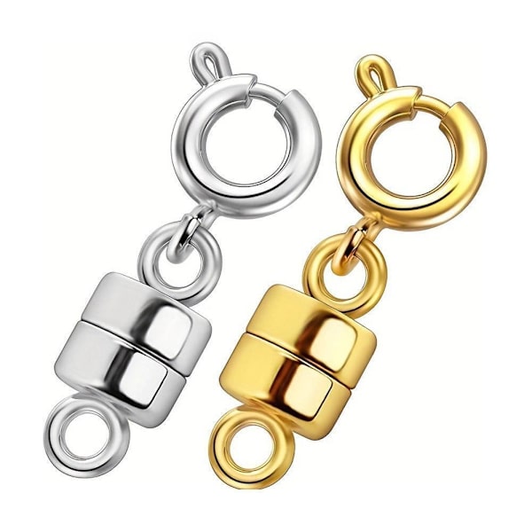 Silver Guld Magnetlås Krok För DIY Armband Halsband Smycken HOTN F0J5 Golden One size