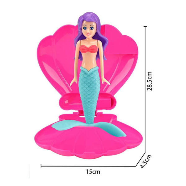 Dykning Roterande Stigande Sjöjungfru Set Barn Pool Lek Skatt H Transparent glitter 1pcs