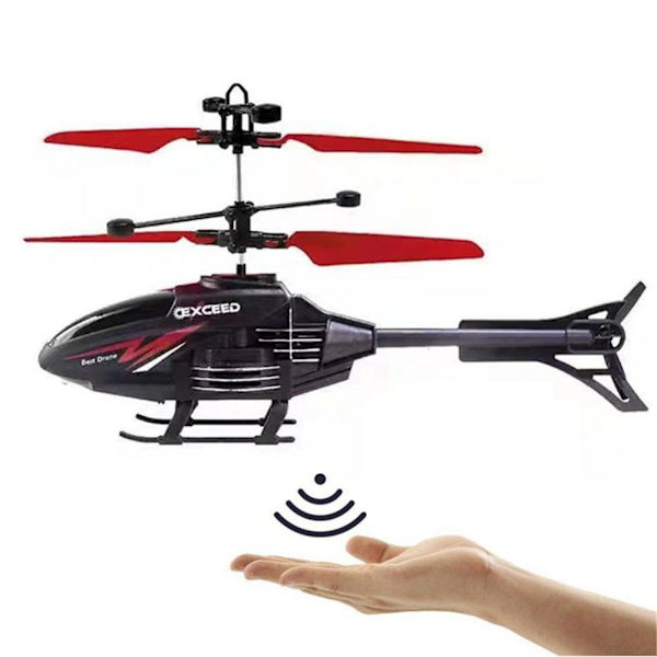 Fjärrkontroll Induktionshelikopter Med Fjärrkontroll Kan Accelerera Hängande Flygande Leksak Lämplig För Interaktiva Flygleksaker red with Remote control
