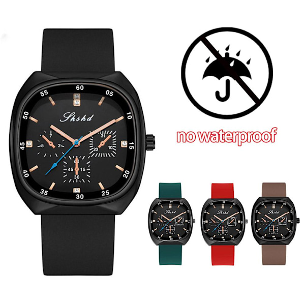 Lyxigt Silikonarmband Mode Dam Vattentät Klocka Unisex För Män Kvinnor Mode Koreansk O6f1 Brown One size