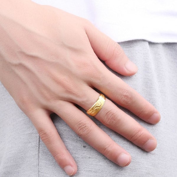 Guld herr öppen drake dominerande modesmycken GXJ män Golden One size