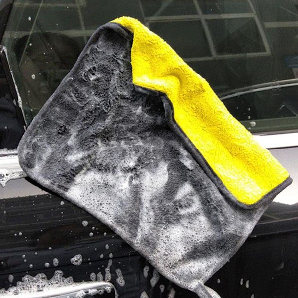 Superabsorberande Mikrofiberhanddukar för Biltvätt och Rengöring Gray yellow One size