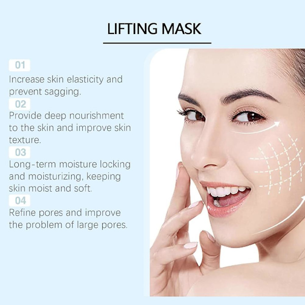 Chinology V-Line Lyftmask Dubbelhaklyftmask 1/3/5 ST ZH blueA 1pcs