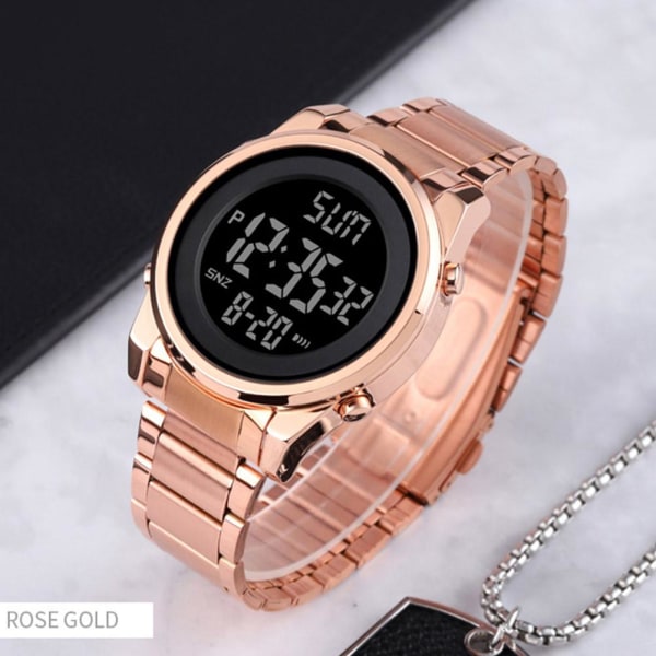 Skmei Simple Business Watch för män Multifunktionell stålremsa Wa Gold One size