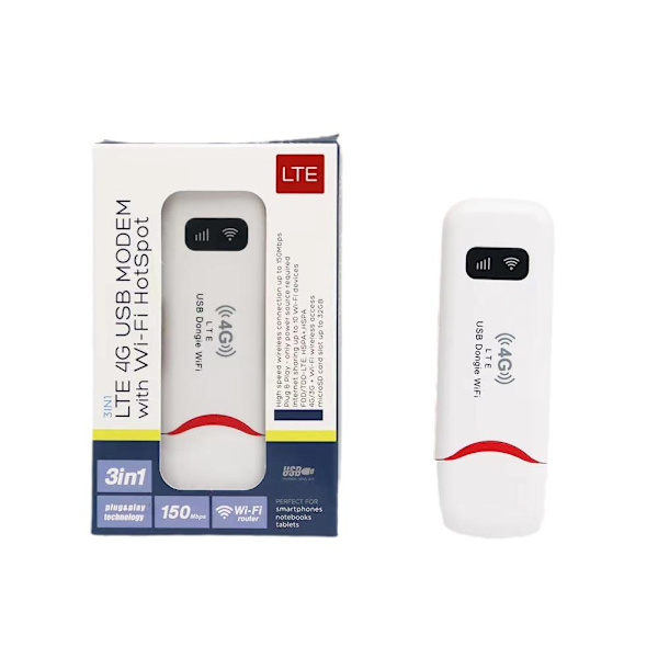 150 Mbps 4G LTE WIFI USB-dongel Mobilt bredbandsmodem Olåst SIM-kort P6W0