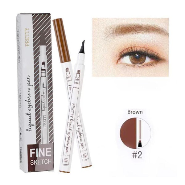 4-punkts Ögonbrynspenna Vattentät Långvarig Flytande Ögonbryn P 3#Dark Grey 5ml