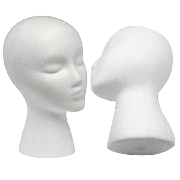 Polystyren Unisex Skum Mannekänghuvud Display Modeller Docka Kvinnliga Perukställ ❃