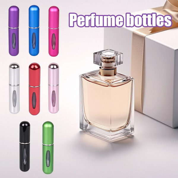 5ml Dispenserflaska Aluminium Portabel Rese Kosmetikflaska Spray Återfyllningsbara Bottenprover C1d4 red 1pc