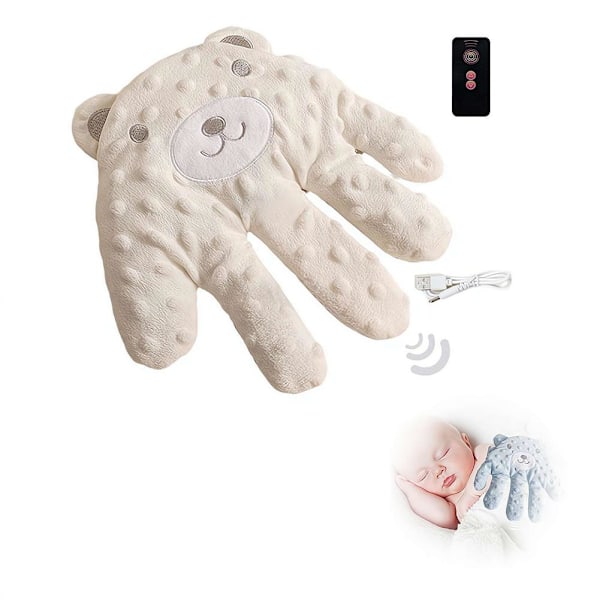 Lugnande Elektrisk Klappande Handflata Automatisk Mjuk Klappande Baby Leksak T3T3 White one
