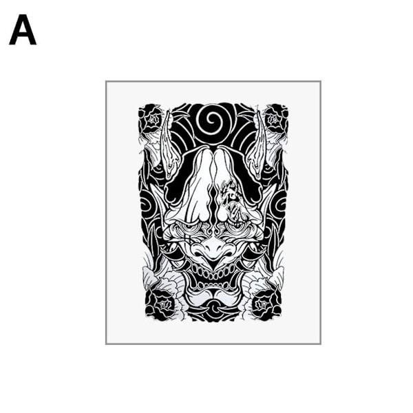 Japanska Tatuering Dekaler Vattentäta Blomma Arm Tatuering Dekaler Traditionella Tatuering Dekaler style 2 1pcs