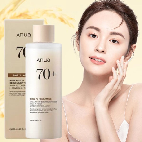 [ANUA] Rice 70 Glow Milky Toner - 250ml - Brittisk säljare 2025