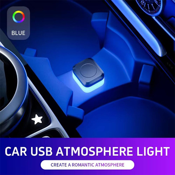 Mini USB Sensor Lampa Bil Interiör LED Ljus Kontroll Atmosfär Ljus- C 1pcs