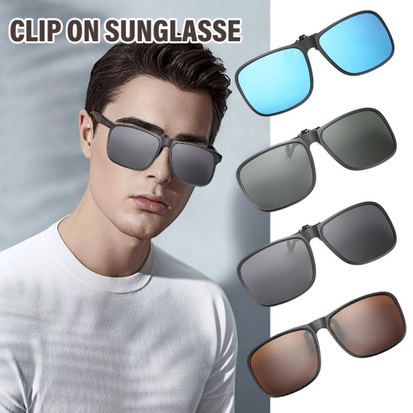 1st Single Clip-on utomhus polariserade uppfällbara linser Solglasögon M black one-size