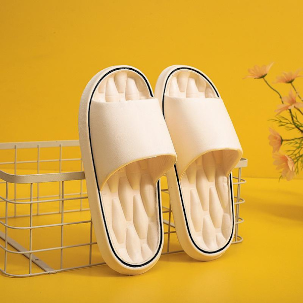 Bekväma Pillow Slides Anti-Slip Sandaler Ultra Mjuka Tofflor Hem Utomhus Sko Hot white 40/41