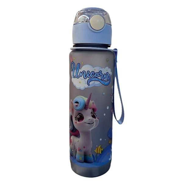 700ml Tecknad Plast Vattenflaska Söt Rymdflaska - Fri Hög Tem Frosted Green 700ml