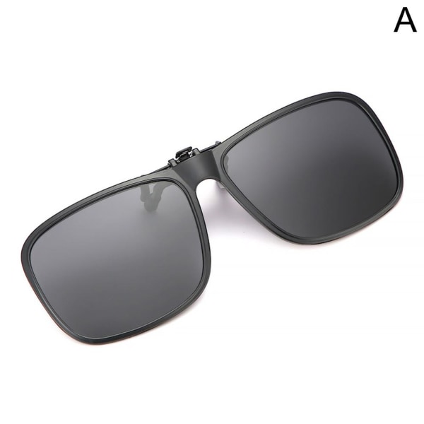1st Single Clip-on utomhus polariserade uppfällbara linser Solglasögon M black one-size
