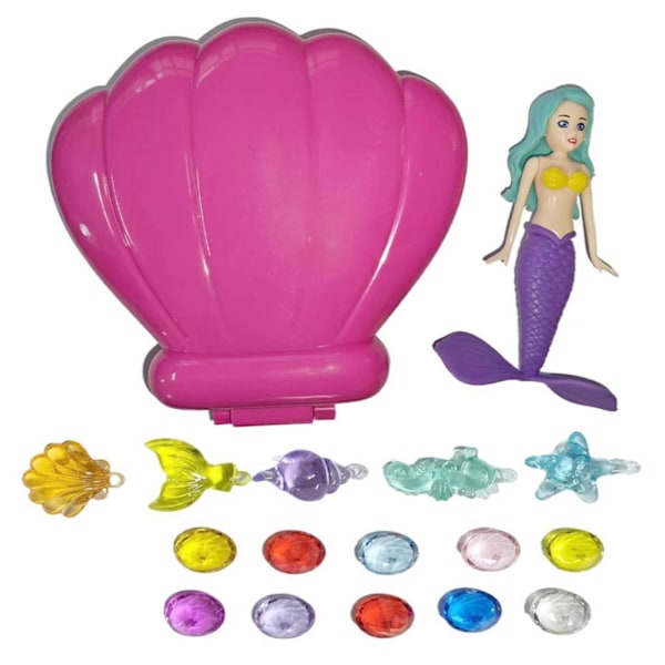 Dykning Roterande Stigande Sjöjungfru Set Barn Pool Lek Skatt H Pink 1pcs