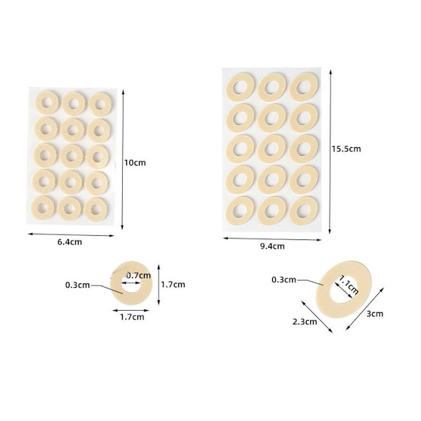 Gel Silikon Majskudde Omedelbara Pads Plåster Skor Patch Smärtlindring Fot U.K- circle 15pcs
