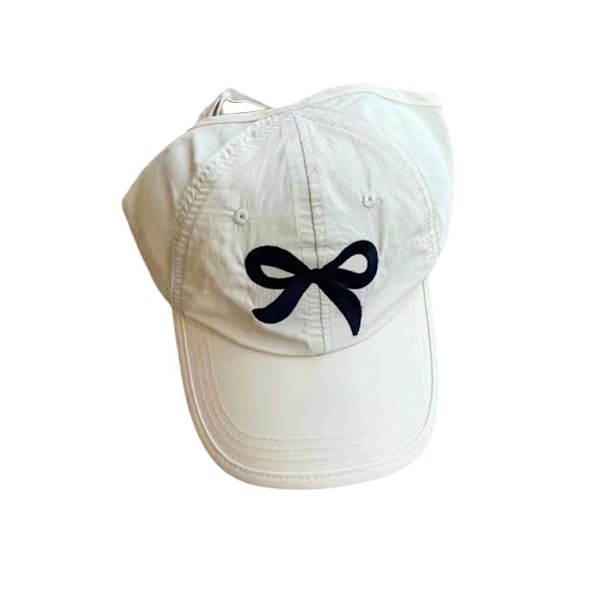 Solhatt för barn i koreansk stil med rosett, mjuk skugga, ingen topp för stranden Beige One size