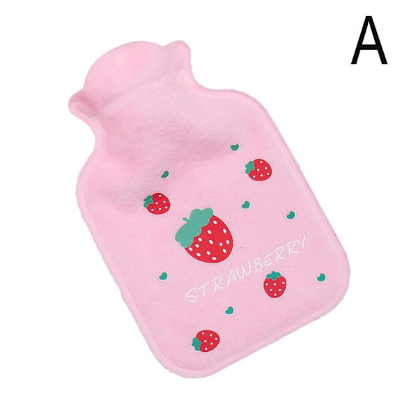 Mini Söt Vattenflaska i Gummi med Tecknat Motiv, Portabel Iskompress, Isvarm Påse och Varmkompress W5m5 Strawberries 1PC