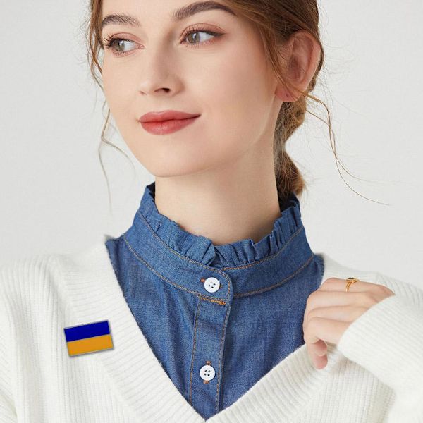 Ukraina Flagga Slagstift, Ukrainsk & Engelsk Vänskap NÅL NY style1 One size