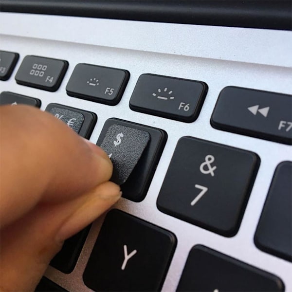 Engelska Tangentbordsdekaler Bokstäver Ingen Reflex Kvalitet 10 Svart lanz Ny αс,