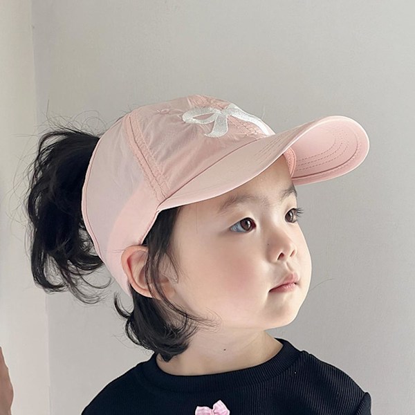 Solhatt för barn i koreansk stil med rosett, mjuk skugga, ingen topp för stranden Beige One size