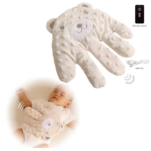 Lugnande Elektrisk Klappande Handflata Automatisk Mjuk Klappande Baby Leksak T3T3 White one