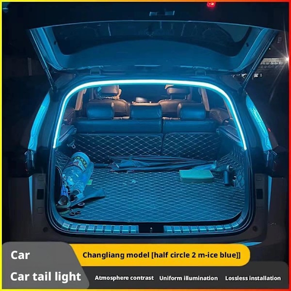 Bil Hög Ljusstyrka Bagagebelysning Ambient Ljus Interiör Led Automatisk Ljus Baklucka Strip M5k6 Blue 2M 1set