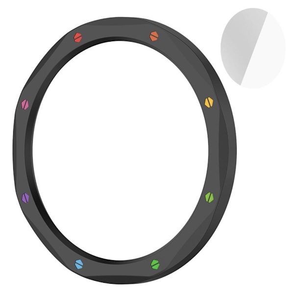 Metallram för Xiaomi Watch S4 S3 Skydd med Film Klockfodral för Klockram W1b5 Black Rainbow For Xiaomi Watch S4 S3