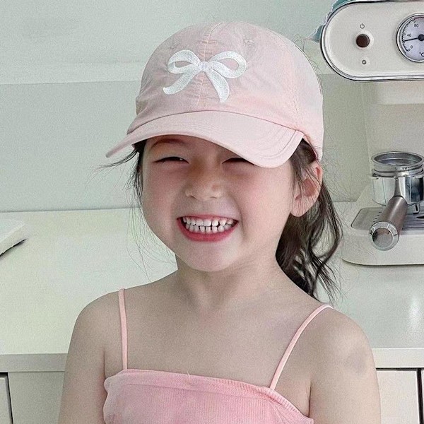 Solhatt för barn i koreansk stil med rosett, mjuk skugga, ingen topp för stranden Beige One size
