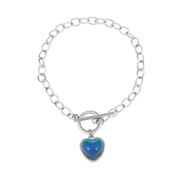 Färgskiftande Armband Kärleksform Kvinnor Flickor Smycken Parti Gåva Ny L7